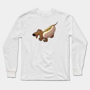 Dachshund in Hot Dog Costume Long Sleeve T-Shirt